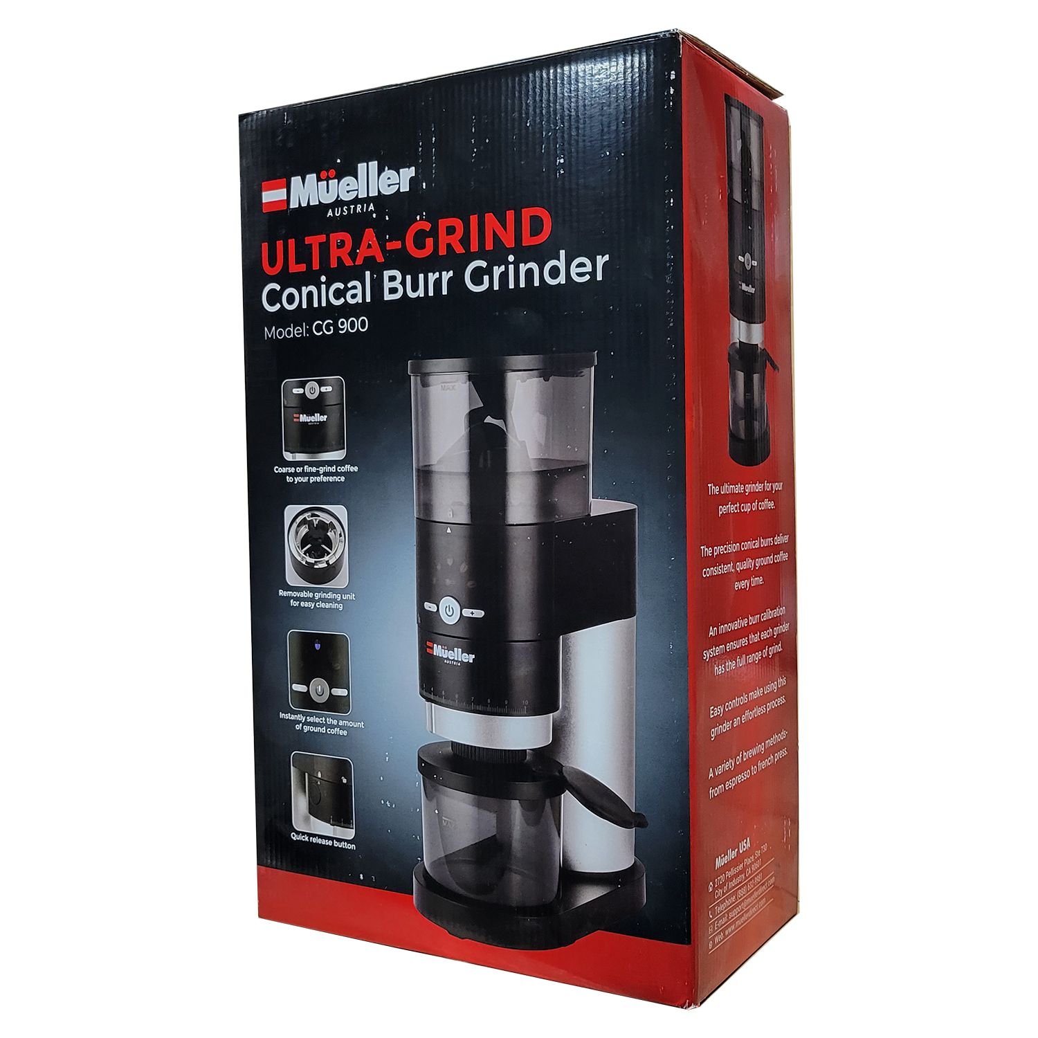 Mueller Ultra-Grind Conical Burr Coffee Grinder, FOB KS