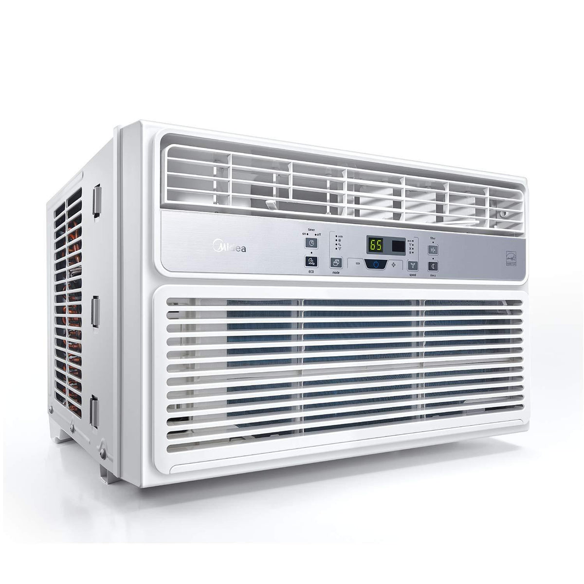 MIDEA MAW06R1BWT Window Air Conditioner 6000 BTU Easycool AC (Cooling Dehumidifier and Fan Functions) for Rooms up to 250 Sq ft. with Remote Control 6000 White