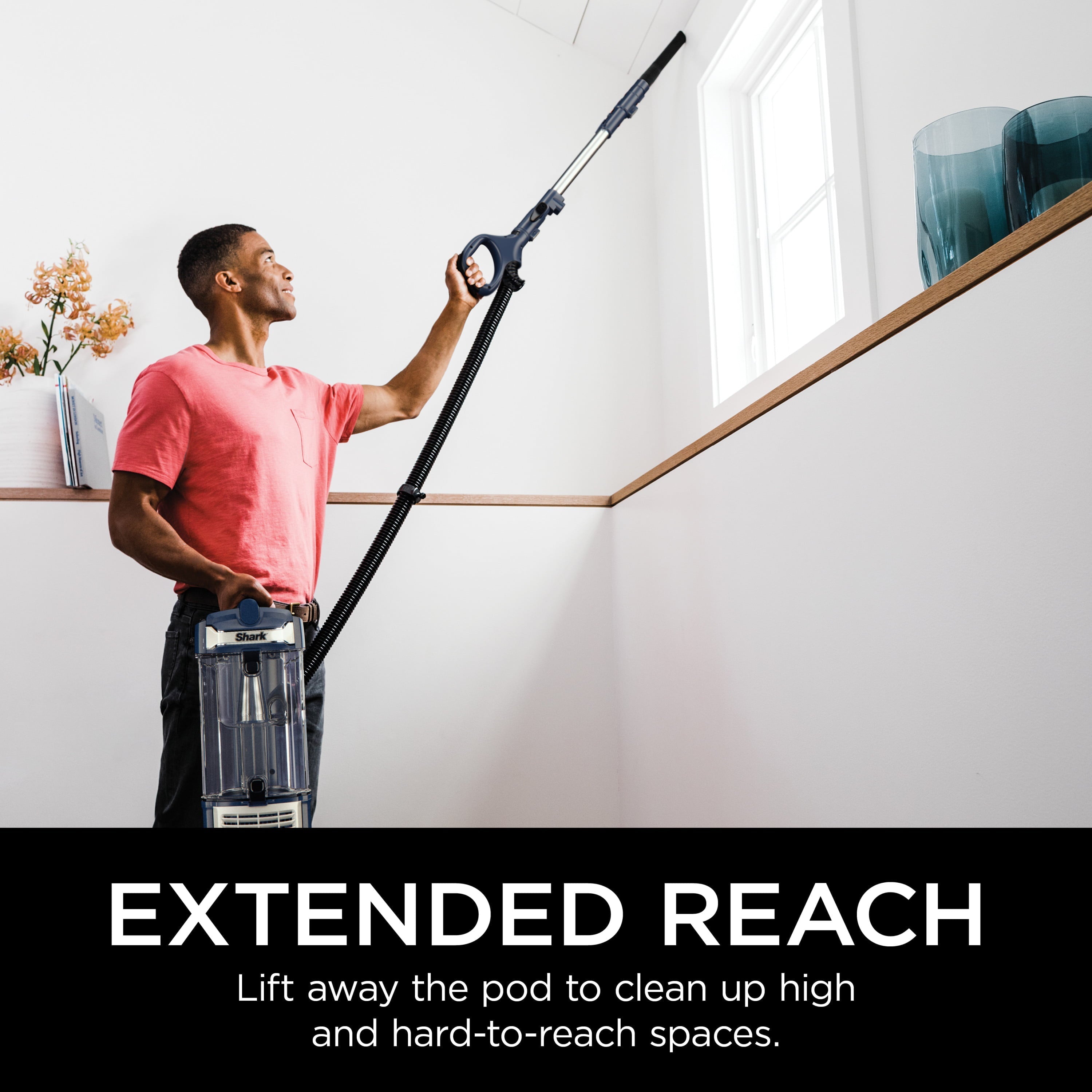 Restored Shark Rotator Lift-Away Upright Vacuum with PowerFins and Self-Cleaning Brushroll, ZD400 (Factory Refurbished)