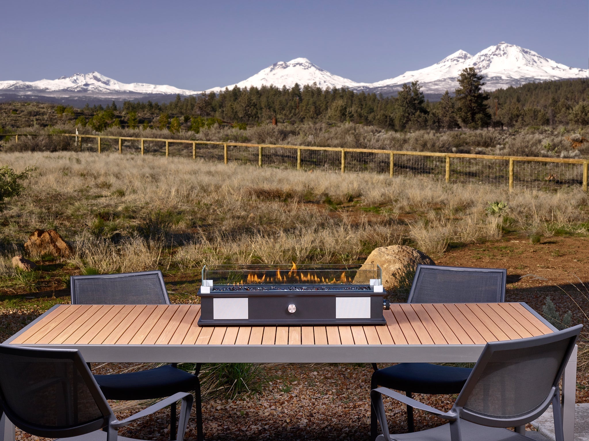 Ukiah Rechargeable Bluetooth Tabletop Propane Fire Pit Speaker 40,000 BTU Output