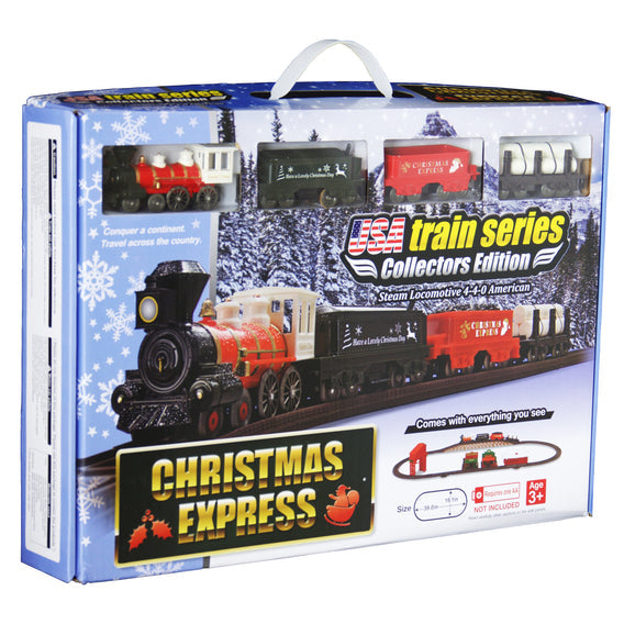 LEC USA Train Series Christmas Express Steam Locomotive Set