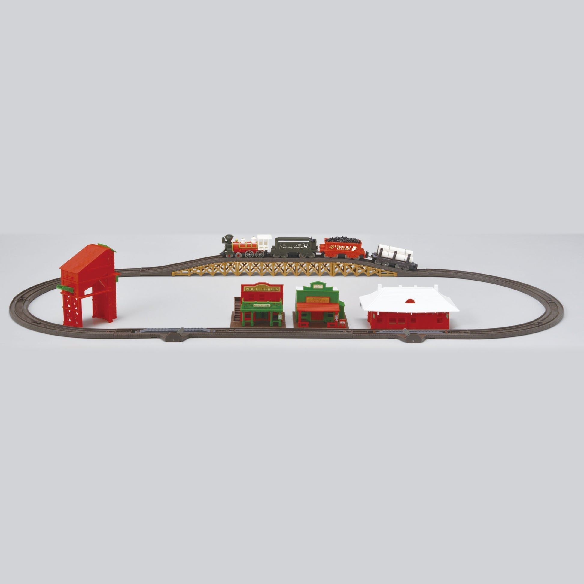 LEC USA Train Series Christmas Express Steam Locomotive Set