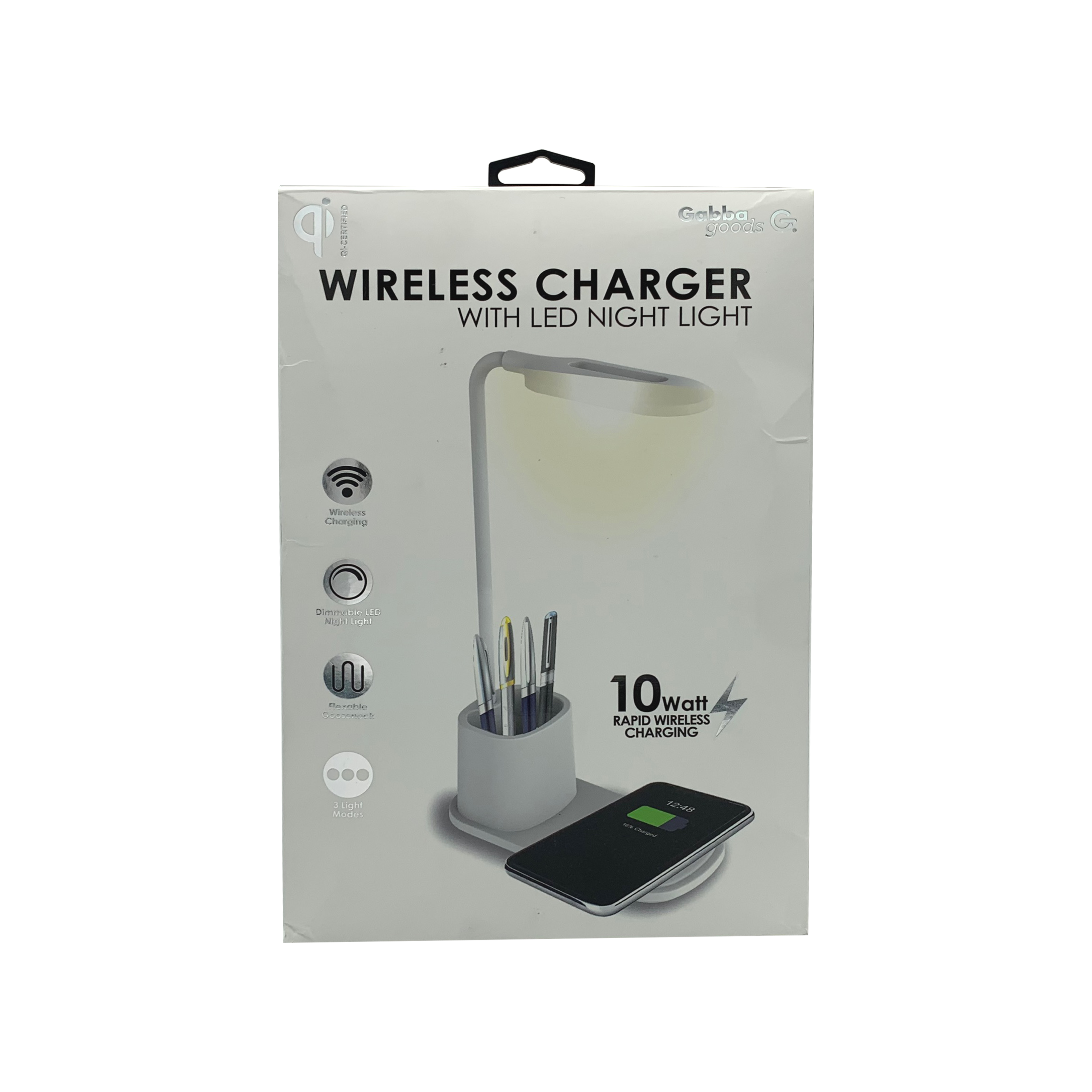 Gabba-Goods LED Light & Qi Certified Wireless Charger, FOB KS