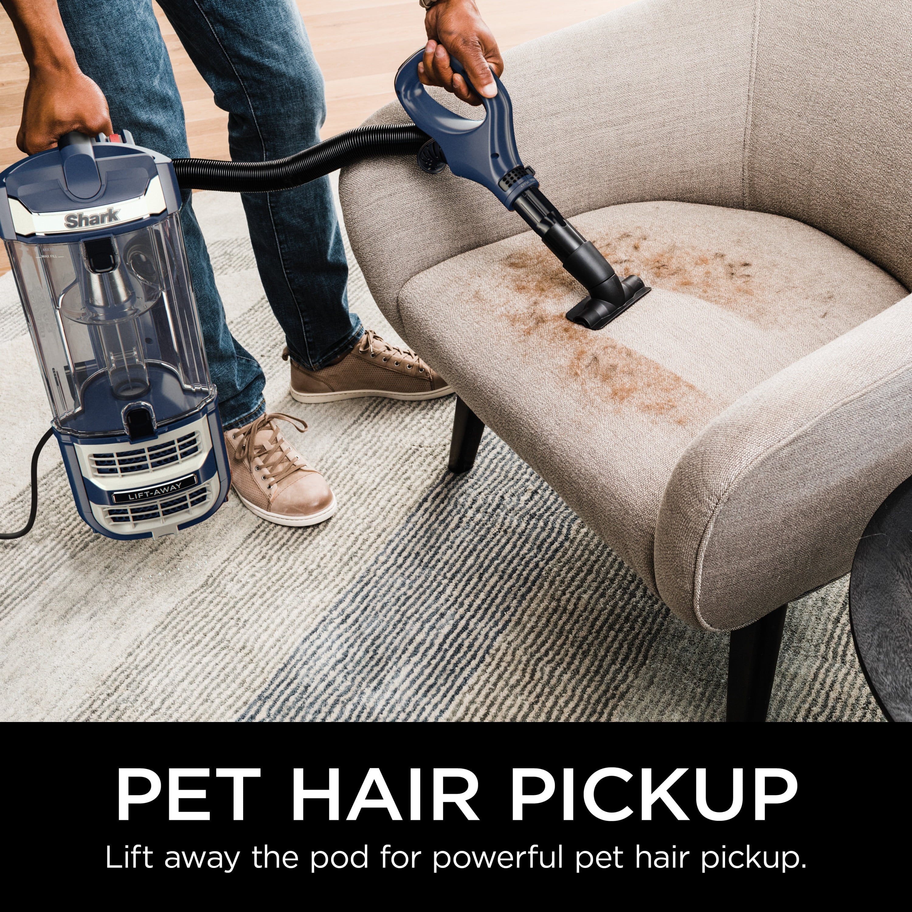 Restored Shark Rotator Lift-Away Upright Vacuum with PowerFins and Self-Cleaning Brushroll, ZD400 (Factory Refurbished)