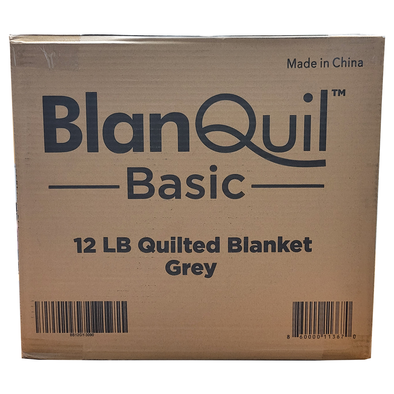 Blanquil Basic Quilted Weighted Blanket, Gray, 12-15 lbs, FOB KS