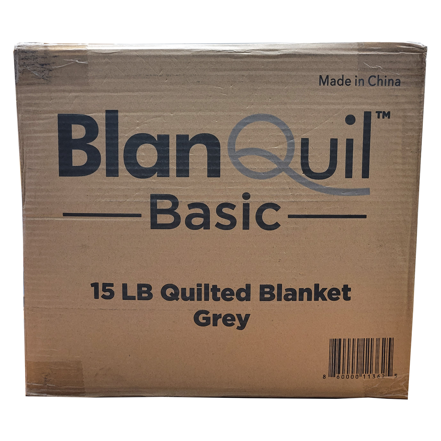 Blanquil Basic Quilted Weighted Blanket, Gray, 12-15 lbs, FOB KS