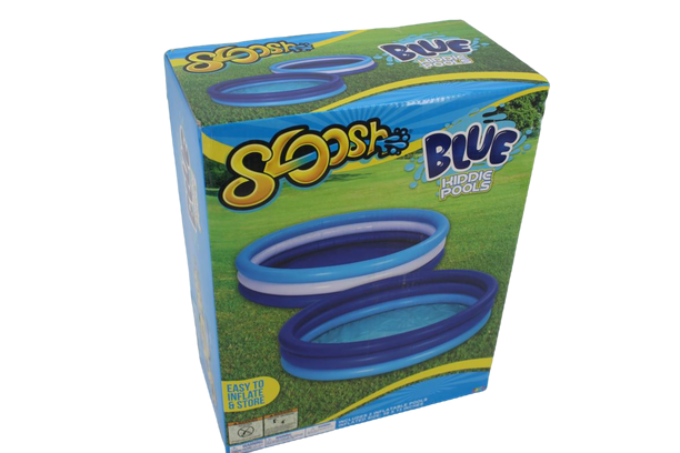 SLOOSH 2 Pack 58 x 13 Blue Inflatable Kiddie Pool Set, Baby Swimming Pool Kids Water Pool