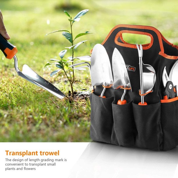 TACKLIFE 7-Piece Stainless Steel Heavy Duty Garden Tools Set, FOB KS