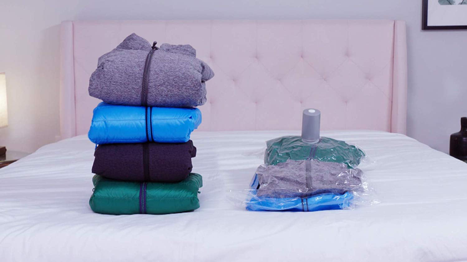 Pac N Stack PAC 'N STACK - Handheld Vacuum Sealing Storage Bags with Pump