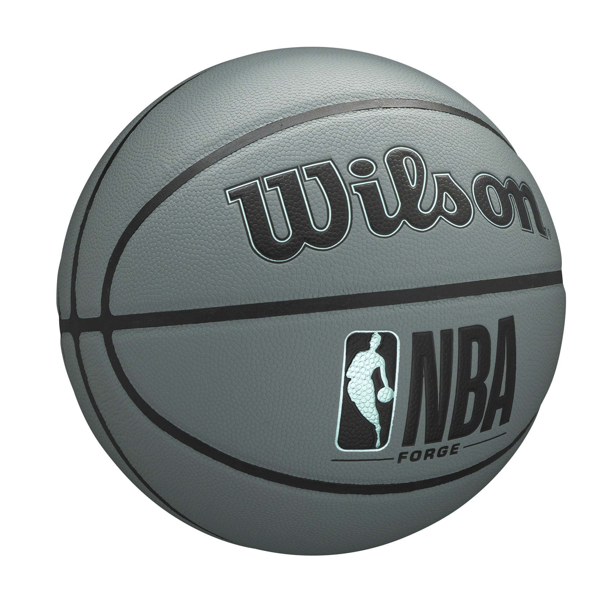 Wilson NBA Forge indoor/Outdoor Basketball, Blue Grey, Size Options: Size 5 (27.5in), Size 6 (28.5in), Size 7 (29.5in)