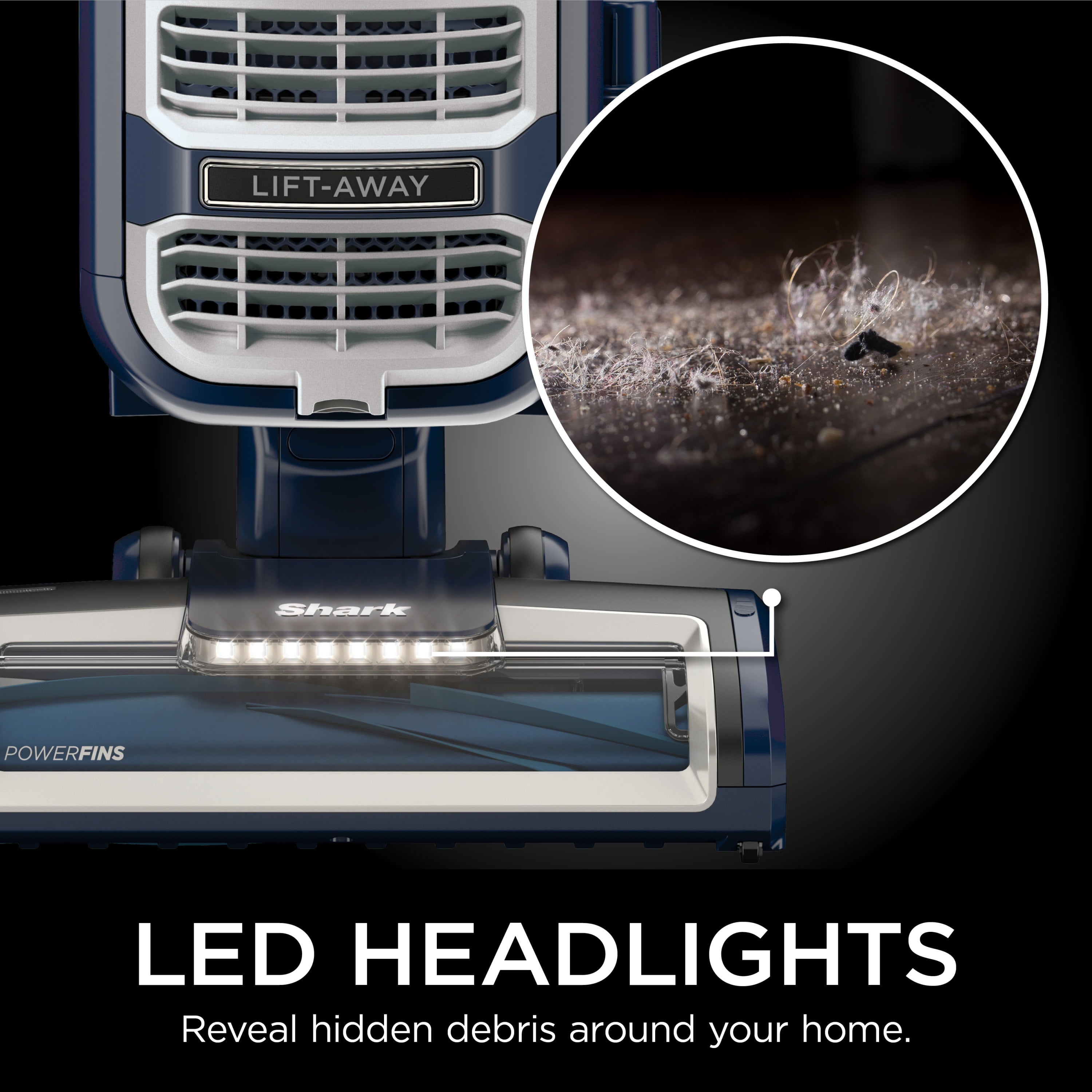 Restored Shark Rotator Lift-Away Upright Vacuum with PowerFins and Self-Cleaning Brushroll, ZD400 (Factory Refurbished)