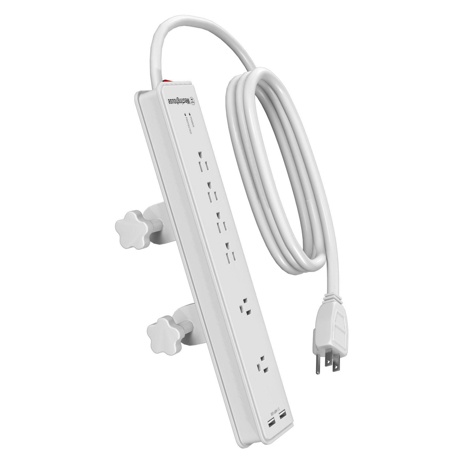 Westinghouse 1200J Desk Clamp USB Surge Protector