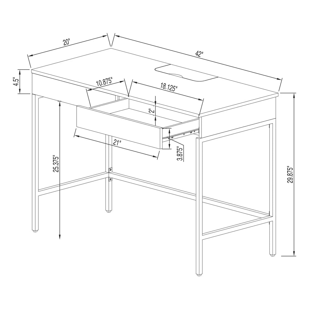 Threshold Loring Wood Writing Desk with Drawers - Project 62, FOB KS