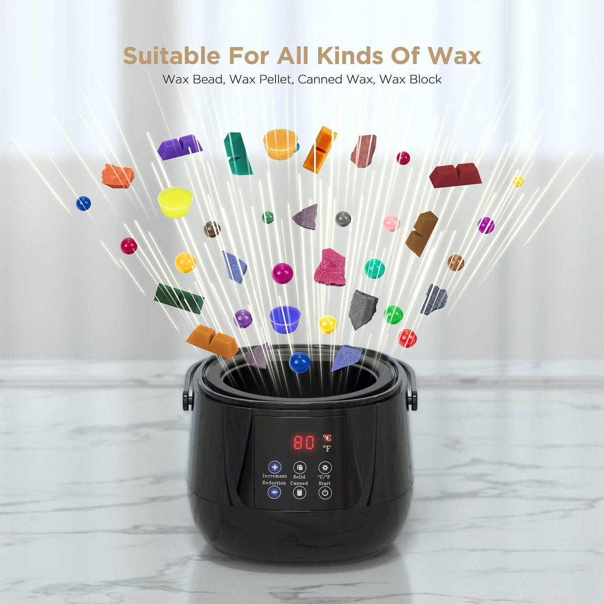 Korkaun Candle Making Kit, Beeswax Candle Making kit for Adults, Candle Making Supplies with Non-Stick Pot and 4oz. Tins, DIY Full Flameless Wax Melter for Candle Making.