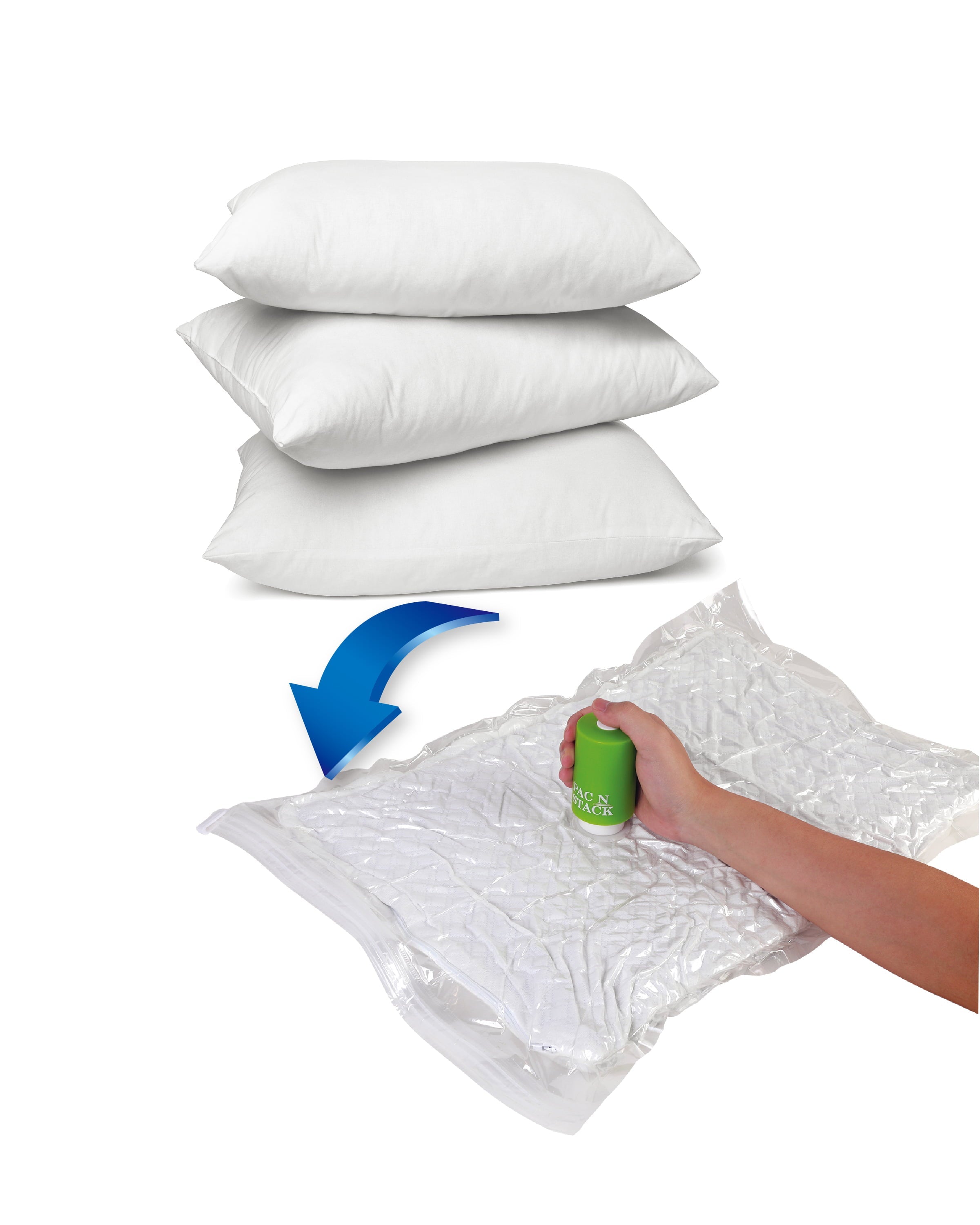 Pac N Stack PAC 'N STACK - Handheld Vacuum Sealing Storage Bags with Pump