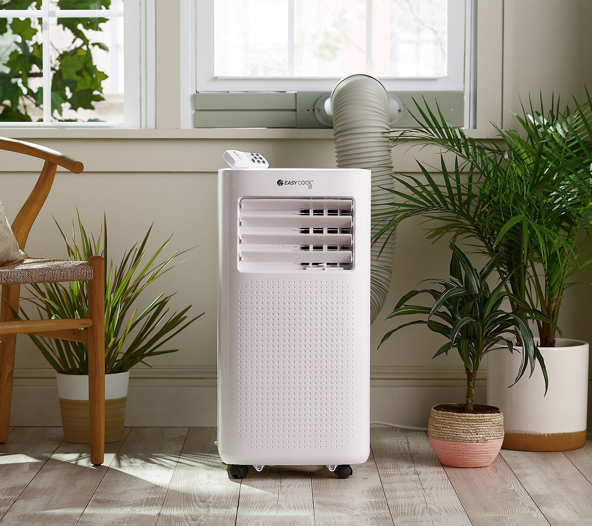 EasyCool 4-in-1 9000BTU/6500DOE Portable Air Conditioner w/Heat & Remote, FOB KS